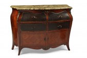 A LOUIS XV STYLE WALNUT COMMOD