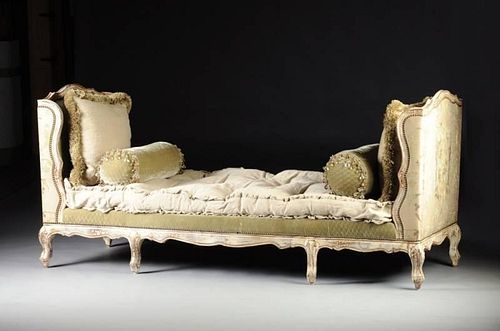 A LOUIS XV STYLE WHITE PAINTED