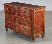A LOUIS XV WALNUT COMMODE, LAT