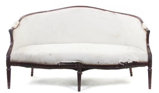 A Louis XVI Carved Settee the