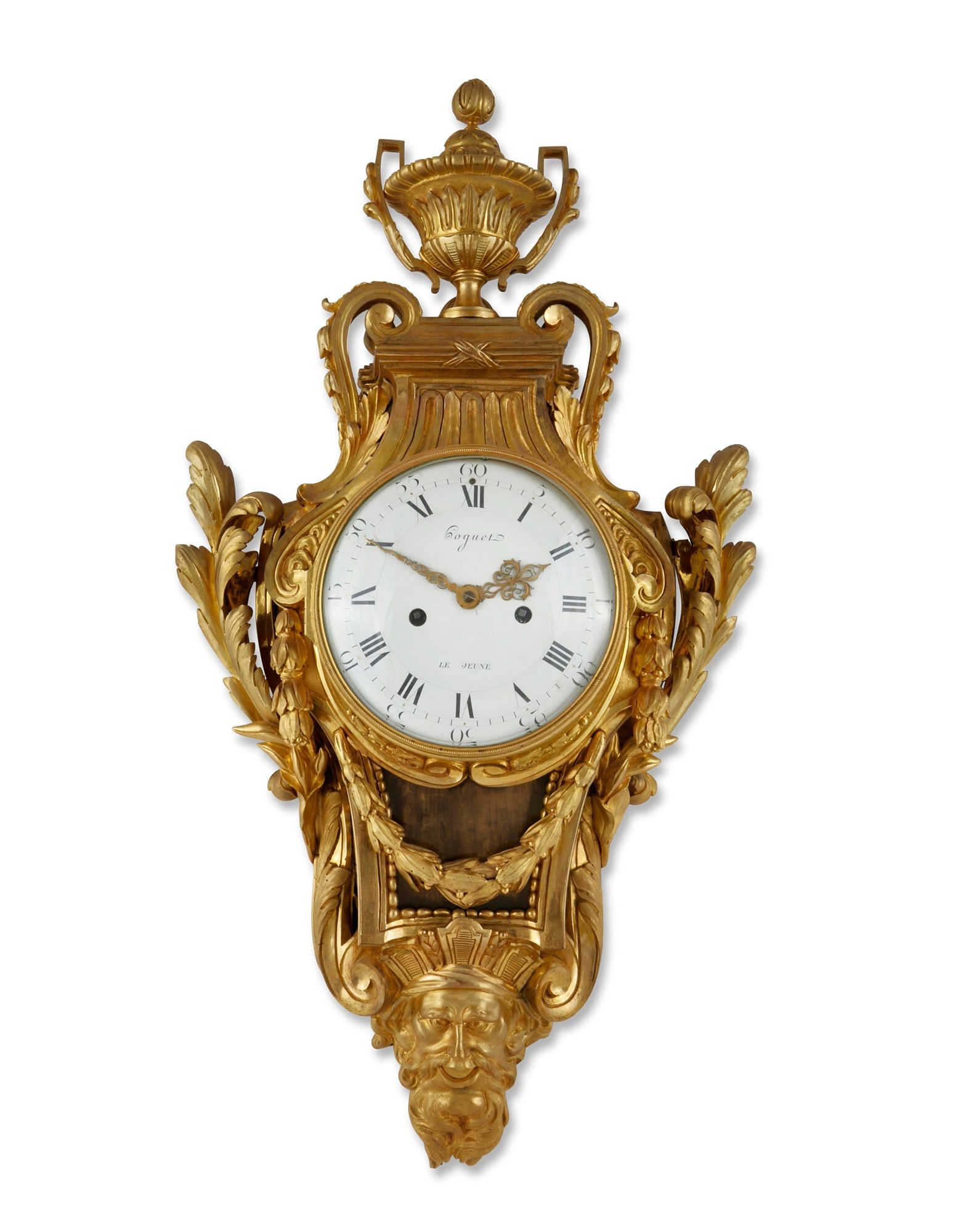 A LOUIS XVI GILT BRONZE CARTEL