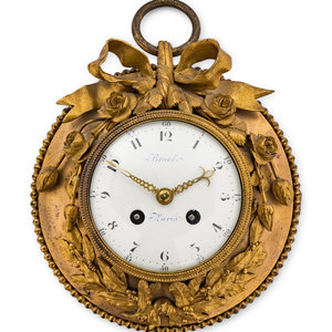 A Louis XVI Gilt Bronze Wall