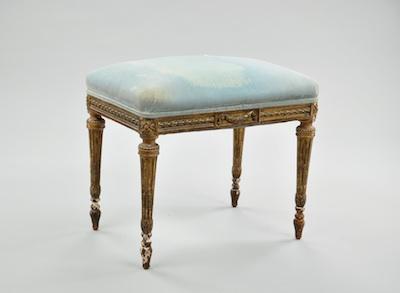 A Louis XVI Gilt Wood Bench With