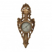 A LOUIS XVI GILTWOOD BAROMETER