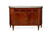 A LOUIS XVI MAHOGANY COMMODE,