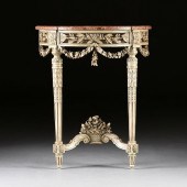 A LOUIS XVI MARBLE TOPPED AND