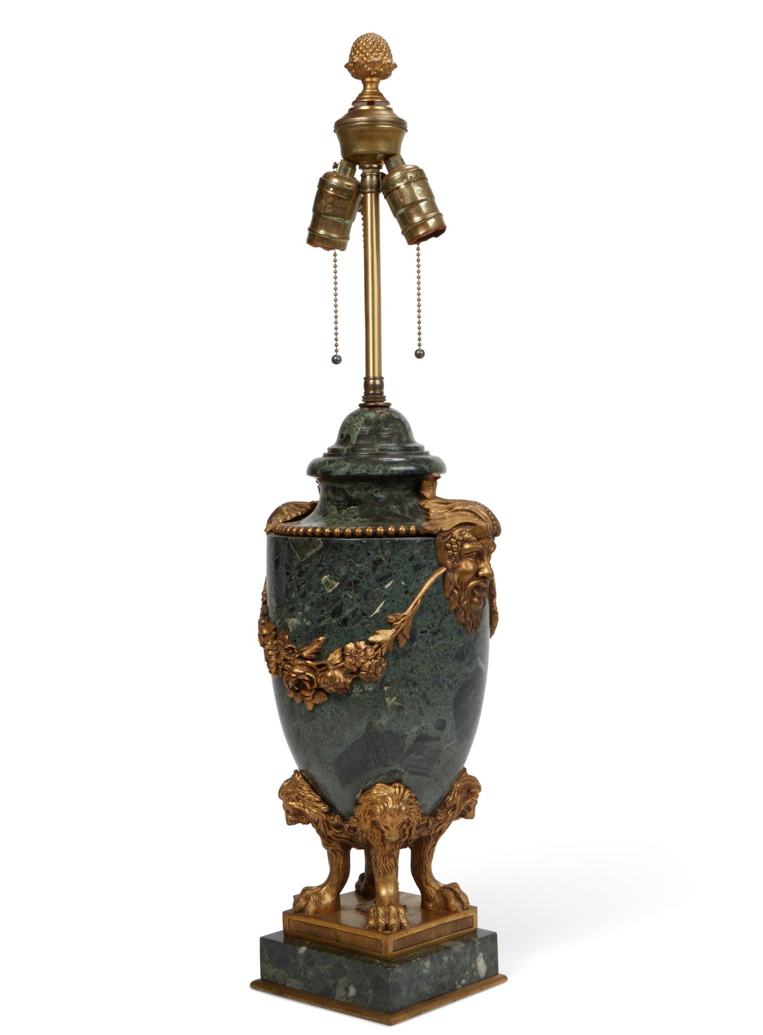 A LOUIS XVI STYLE BRONZE AND MARBLE