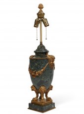 A LOUIS XVI STYLE BRONZE AND M