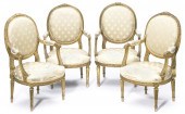 A Louis XVI style carved giltw