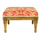 A LOUIS XVI STYLE CARVED STOOL