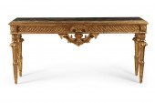 A LOUIS XVI STYLE CARVED GILTW