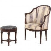 A Louis XVI Style Carved Walnu