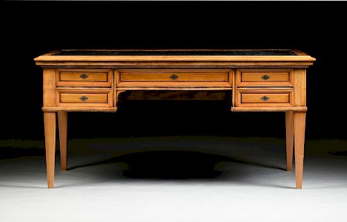 A LOUIS XVI STYLE CHERRYWOOD BUREAU