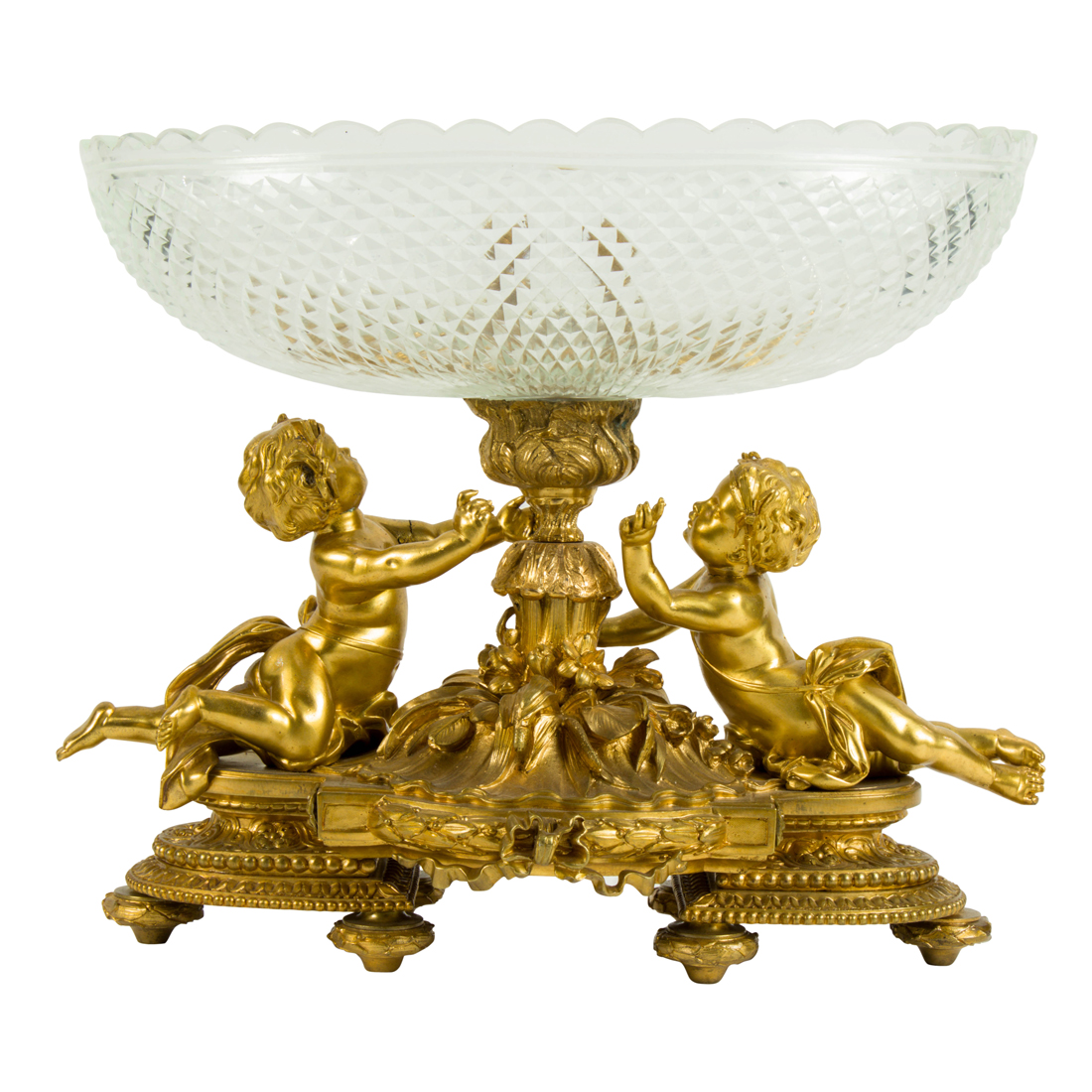A LOUIS XVI STYLE CUT GLASS AND