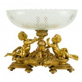 A LOUIS XVI STYLE CUT GLASS AN