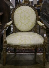 A LOUIS XVI STYLE FAUTEUIL A L