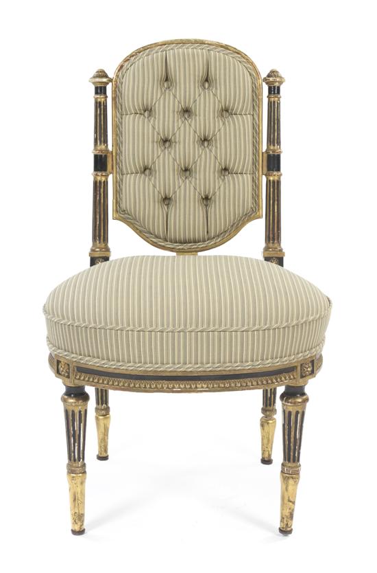 A Louis XVI Style Gilt and Parcel