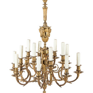 A Louis XVI Style Gilt Bronze