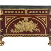 A Louis XVI Style Gilt Metal M
