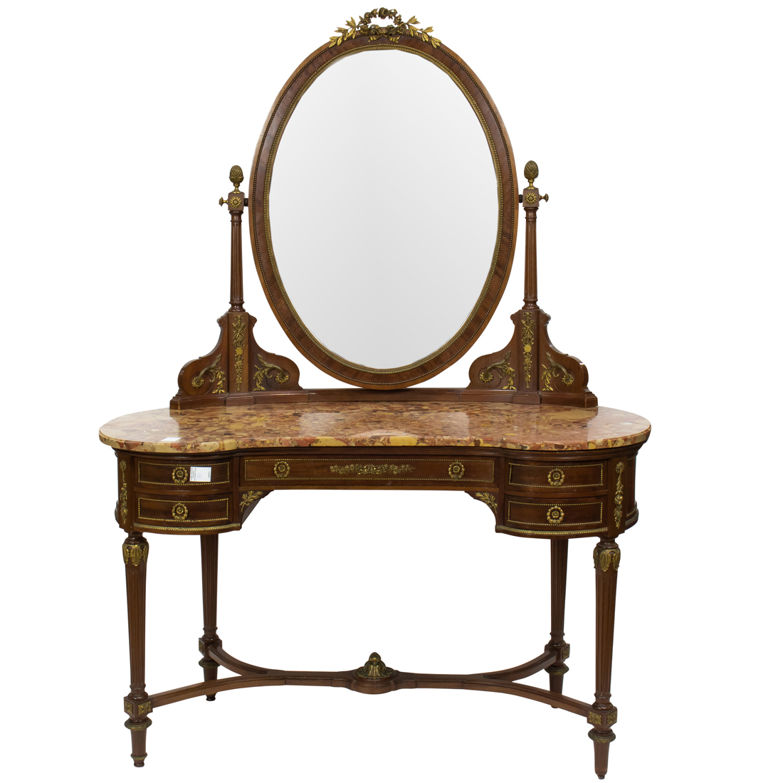 A LOUIS XVI STYLE GILT BRONZE