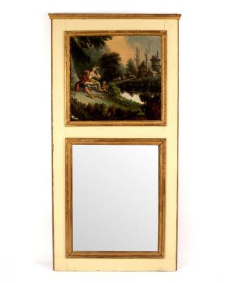 A Louis XVI style gilt and green