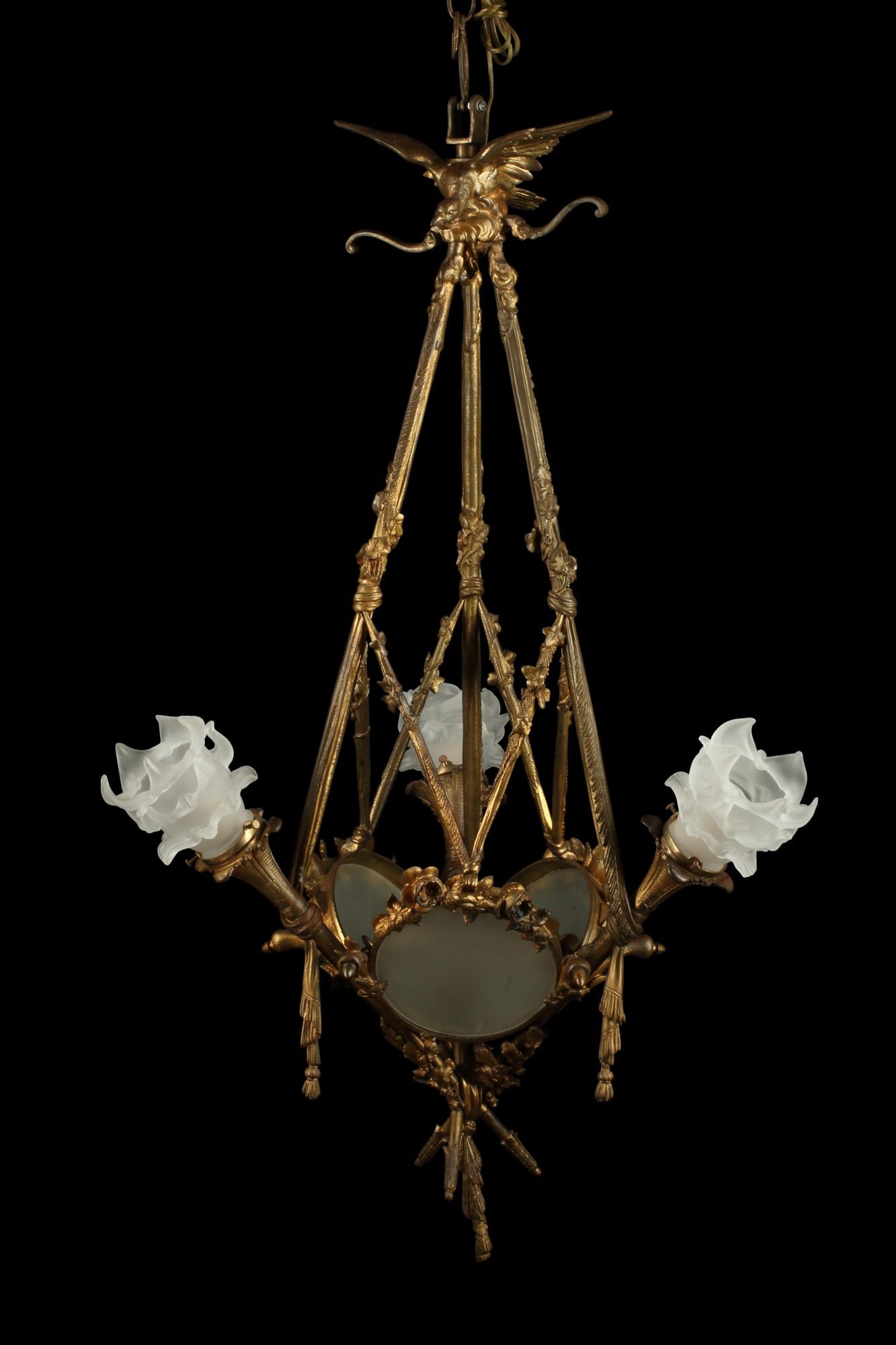 A LOUIS XVI STYLE GILT BRONZE