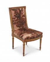 A LOUIS XVI-STYLE GILT WOOD CH