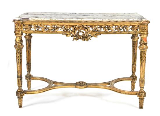 A Louis XVI Style Giltwood Center