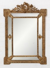 A LOUIS XVI STYLE GILTWOOD MIR