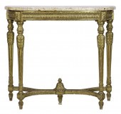 A LOUIS XVI STYLE GILTWOOD CON