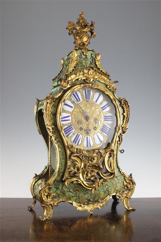 A Louis XVI style green boulle work