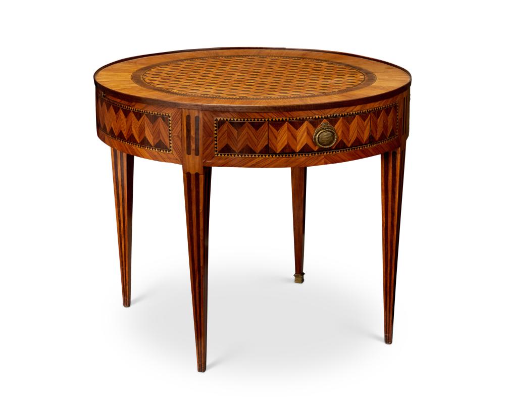 A LOUIS XVI-STYLE INLAID WOOD