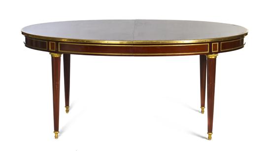A Louis XVI Style Mahogany and Gilt