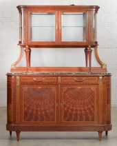 A LOUIS XVI STYLE MAHOGANY BUF