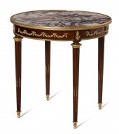 A LOUIS XVI STYLE MAHOGANY CIR
