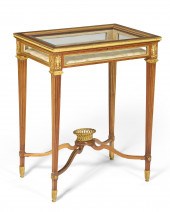 A LOUIS XVI STYLE MAHOGANY VIT