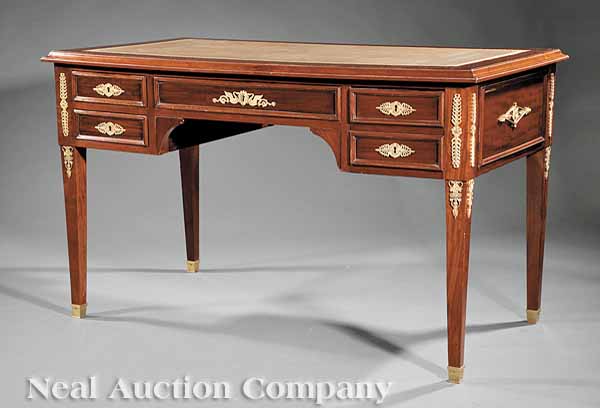 A Louis XVI-Style Mahogany and Gilt