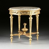 A LOUIS XVI STYLE MARBLE TOPPE