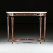 A LOUIS XVI STYLE MARBLE TOPPE