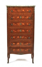 A Louis XVI Style Marquetry an