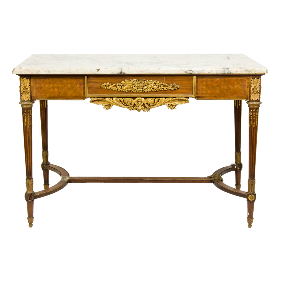 A LOUIS XVI STYLE ORMOLU MOUNTED
