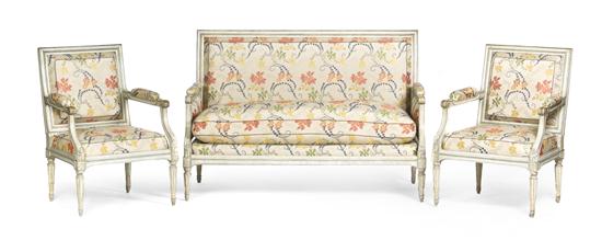 A Louis XVI Style Painted Parlor