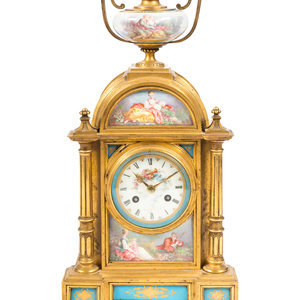 A Louis XVI Style Porcelain Mounted