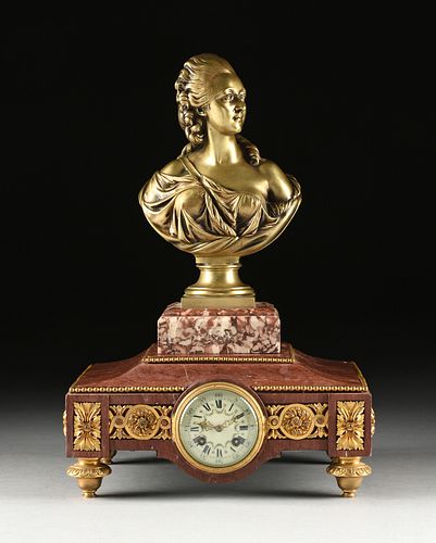 A LOUIS XVI STYLE ROUGE MARBLE