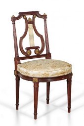 A LOUIS XVI STYLE SIDE CHAIR,