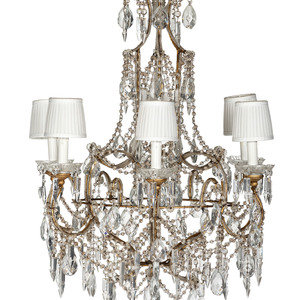 A Louis XVI Style Six-Light Crystal