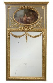A LOUIS XVI STYLE TRUMEAU MIRR