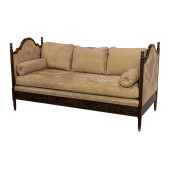 A LOUIS XVI STYLE UPHOLSTERED
