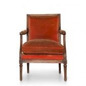 A LOUIS XVI WALNUT FAUTEUIL, 1