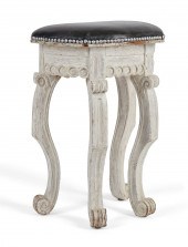 A LOUIS XV/XVI WHITE PAINTED B